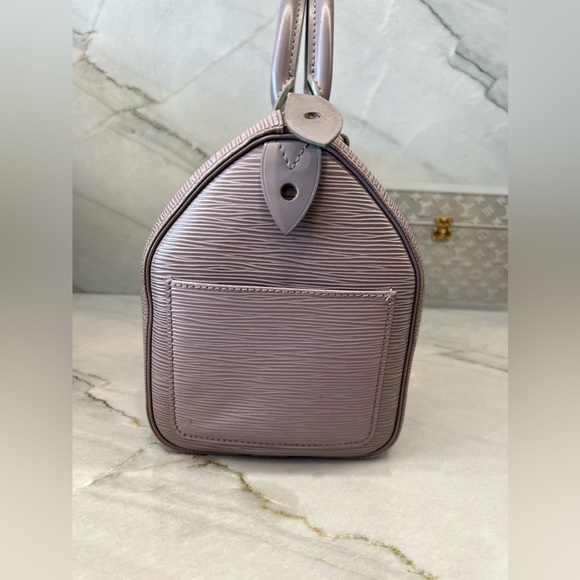 Rare Authentic Louis Vuitton Speedy 25 Lilac Gray Epi Leather - Picture 7 of 17